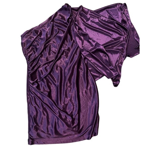 Hailey Logan by Adrianna Papell One Shoulder Purple Cocktail Dress Size Small - Picture 1 of 7